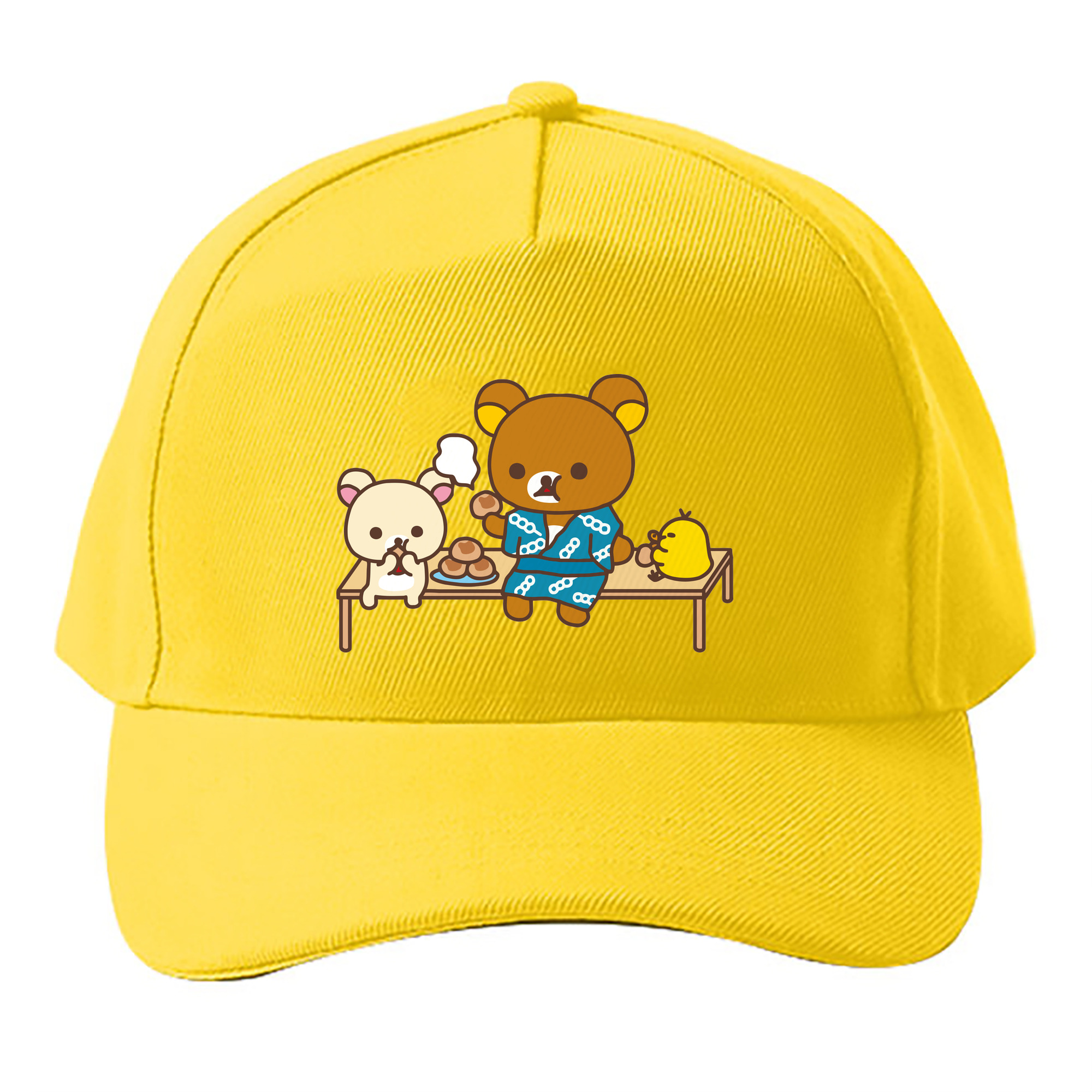 （画像用） リラックマ リラックマ キイロイトリ Rilakkuma Korilakkuma Kiiroitori ベースボールキャップ 綿100％ 男女兼用 帽子 スポーツ